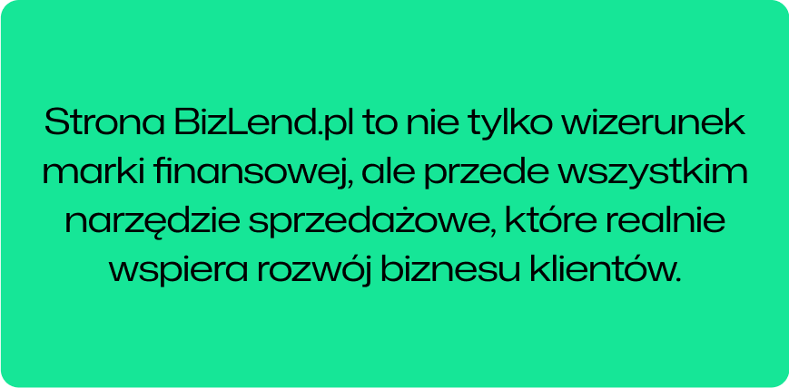 case study Bizlend – efekty działań online