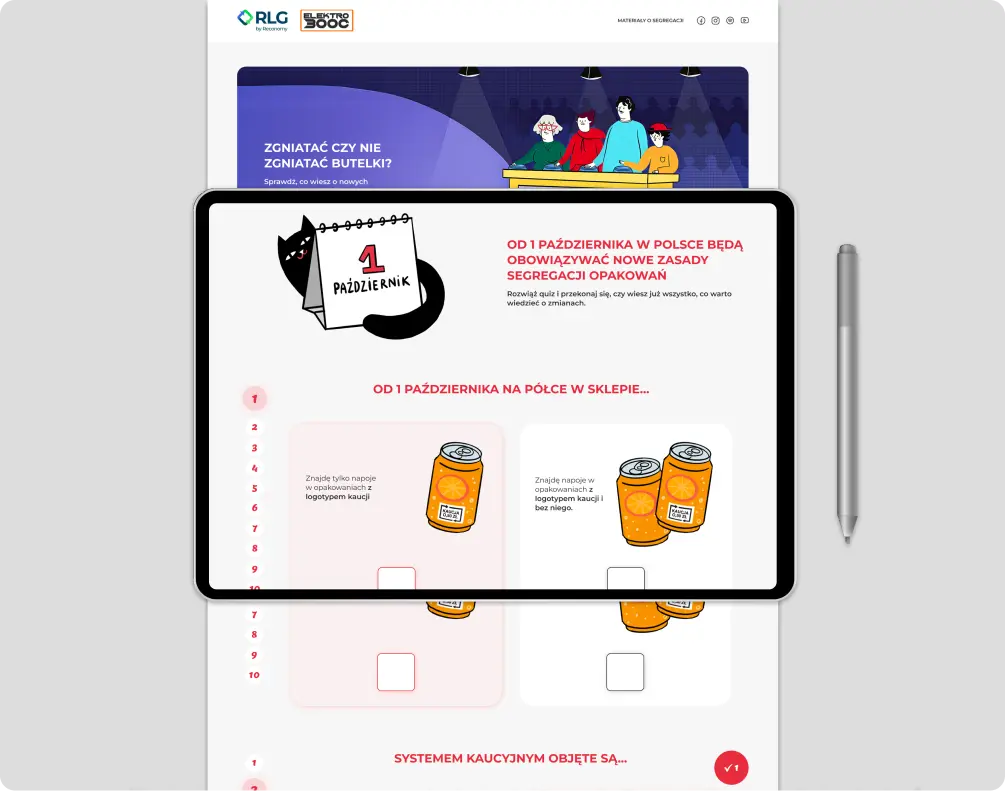 case study landing page edukacyjny – key visual i grafiki