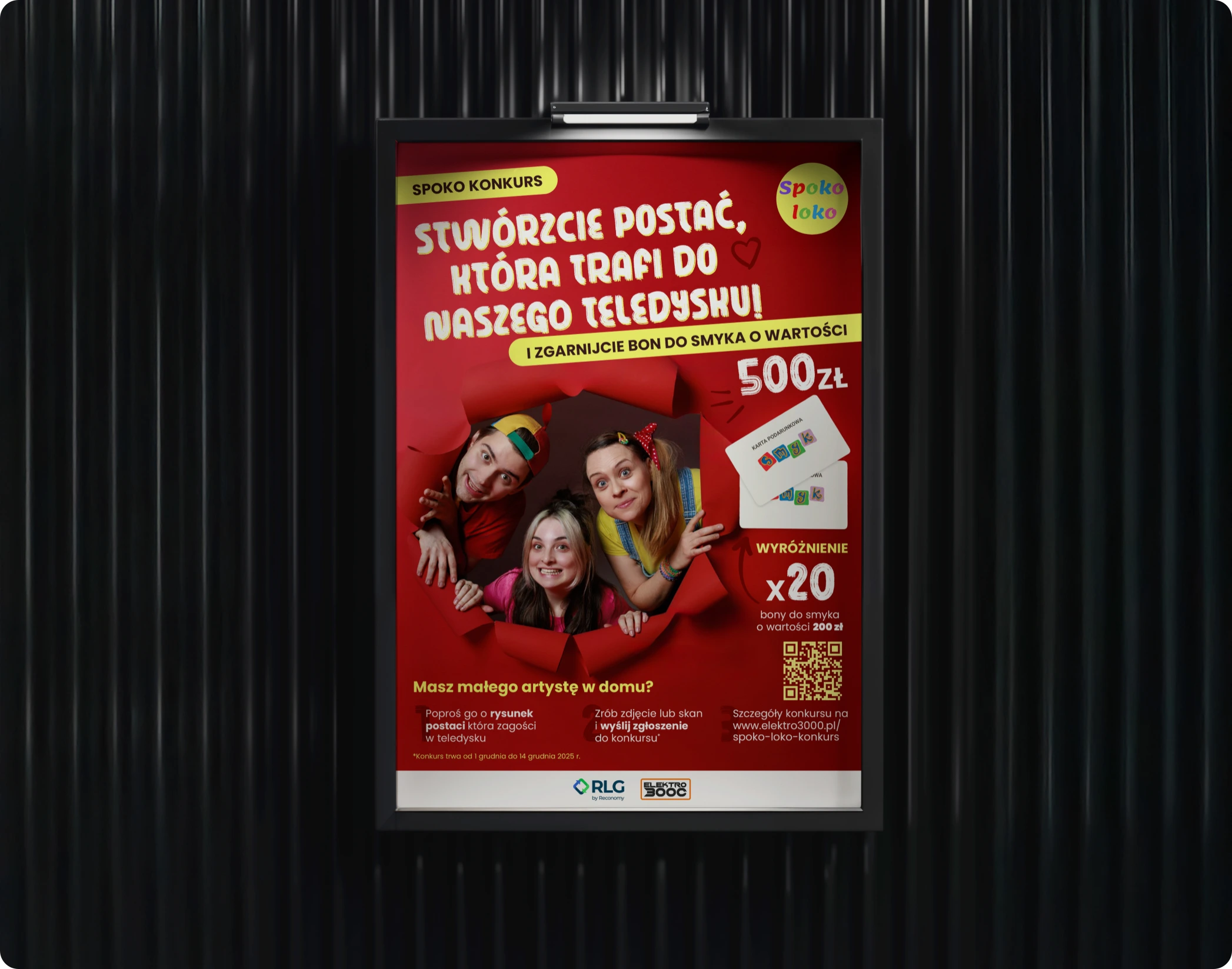 Plakat z zapraszający do konkursu edukacyjnego.